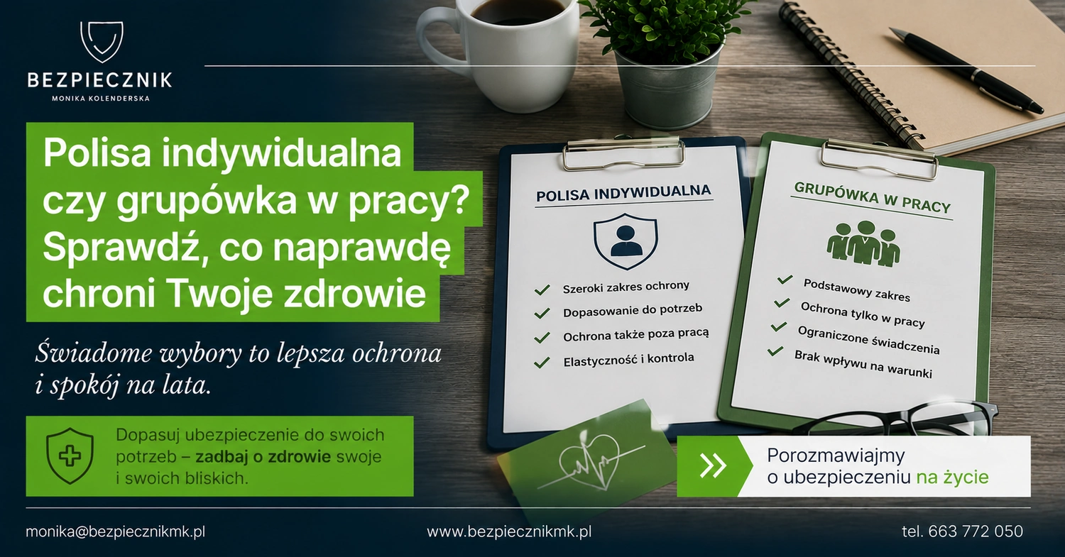 Polisa indywidualna czy „grupówka” w pracy? Sprawdź, co naprawdę chroni Twoje zdrowie
