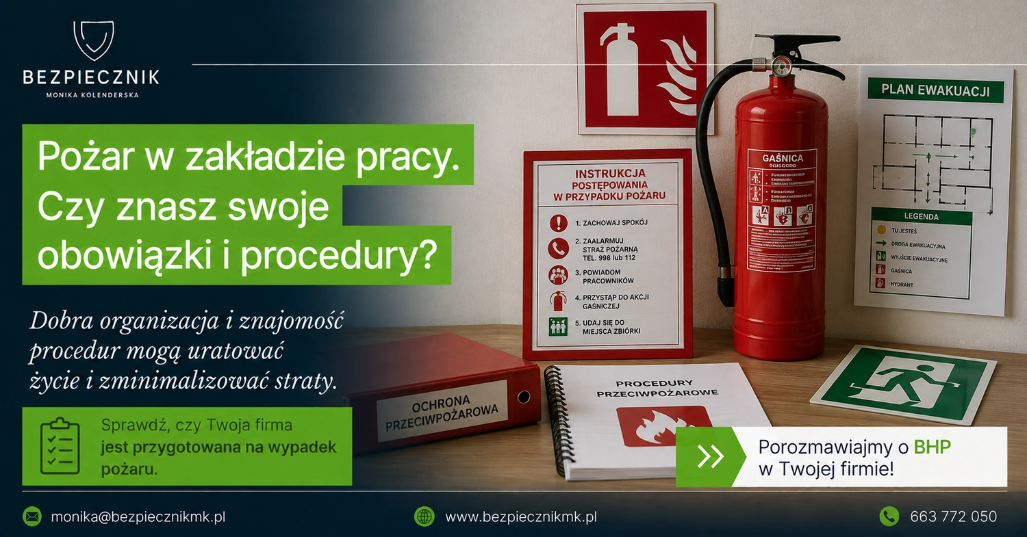Pożar w zakładzie pracy. Czy znasz swoje obowiązki i procedury?